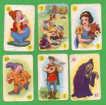 Collectable Cards game. Snow White & 7 dwarfs 1930's.
