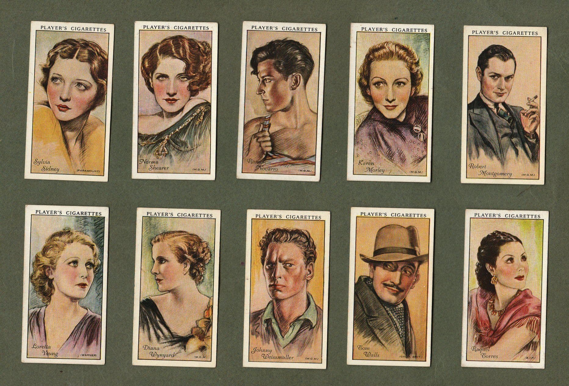 Collectable Cigarette cards Film Stars 1934 Joan Crawford Dietrichseries