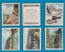Collectable cigarette cards set Railway Travel, 1937 by Churchman