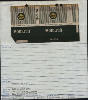 Collectable   cigarette packet Chile  #783