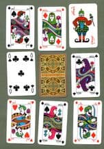 Collectable playing cards Arabic images, rich gold edges,