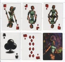 Collectable playing cards.Lara Cartoon computer art