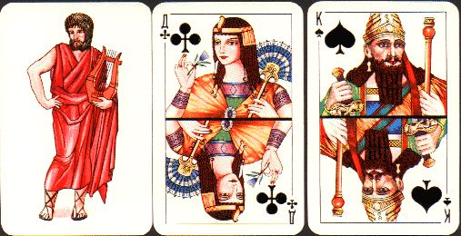 Collectable Russian playing cards. Ancient civilizations