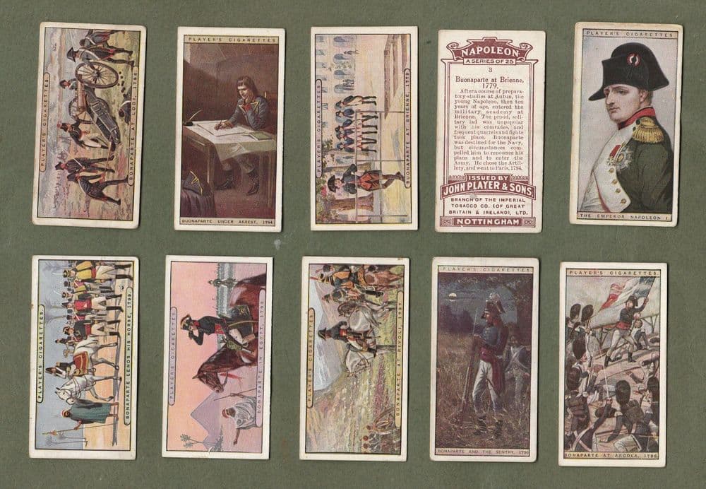 Collectable Tobacco cigarette cards Napoleon 1916 set of 25