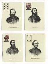 Collectable vintage playing cards Confederate Generals