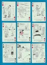 Collectable Vintage playing cards Tee-up 52 golf cartoons