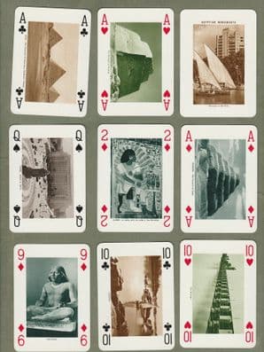 Collectable Vintage Souvenir playing cards Egyptian Monuments by Fournier