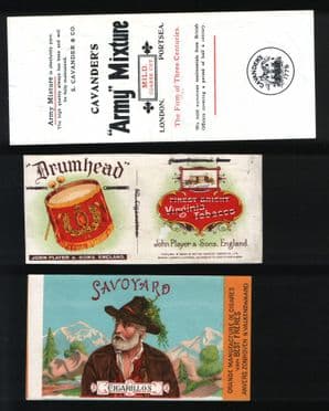 Collectible 3 OLD Cigarette packet labels  # 896