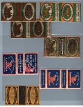 Collectible 7 OLD British match box labels #004