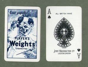 Collectible Advertising Players Weights cigarettes playing cards