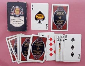 Collectible Advertising playing cards English Ovals Cigarettes
