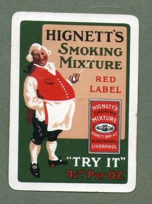 Collectible Advertising playing cards Hignett's smoking mixture