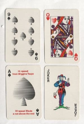 Collectible  advertising  playing cards Wiggens-teape