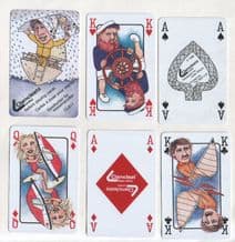 Collectible Advertising playing cards. Clamcleats. Celia Allison 1986