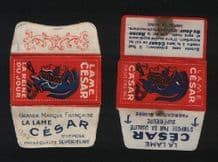 Collectible CESAR Lamette da barba Razor Blade Wrappers #718