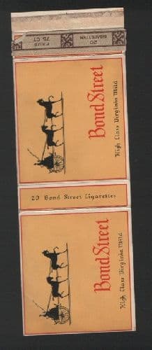 Collectible EMPTY old cigarette packet Bond street  #139