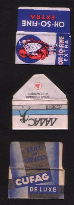 Collectible Lamette da barba  Razor Blade Wrappers  #456