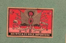 Collectible match box labels CHINA or JAPAN patriotic #311