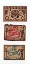 Collectible match box labels CHINA or JAPAN patriotic #390