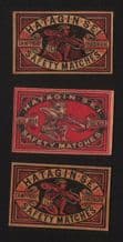 Collectible match box labels CHINA or JAPAN patriotic #462