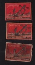 Collectible match box labels CHINA or JAPAN patriotic #663