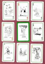 Collectible Non-standard playing cards. Golf Cartoons