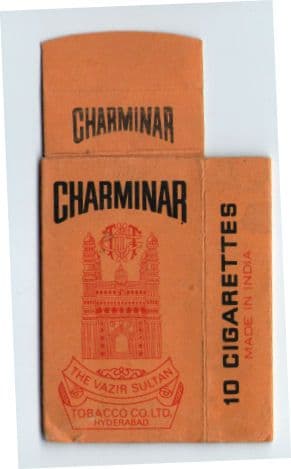 Collectible Old cigarette packet Charminar + slide  #055