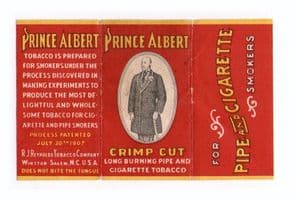 Collectible old cigarette rolling papers packet Prince Albert  #226