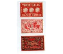 Collectible OLD match box labels CHINA or JAPAN patriotic#128