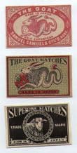 Collectible OLD match box labels CHINA or JAPAN patriotic#132