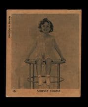 Collectible Old Shirley Temple trade/cigarette card inserts #009