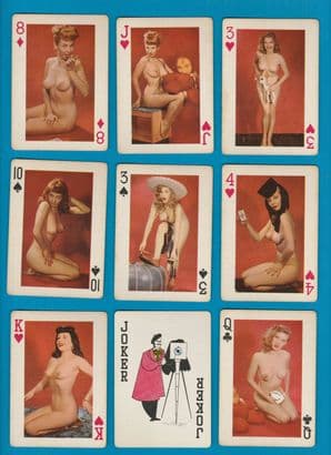 Collectible Pin-up vintage playing cards Art-studies. 1950's