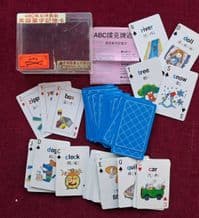 Collectible playing cards "ABC Poker Game English Word Memory Cards"