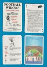 Collectible playing cards Football Widows guide to American football game