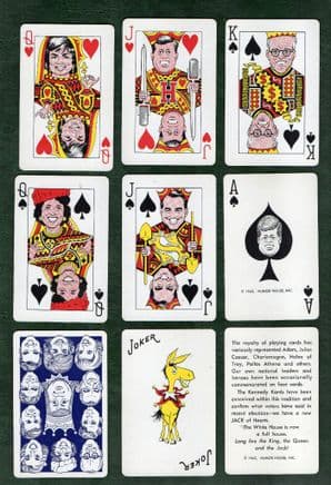 Collectible  playing cards. Kennedy Kards.  1963