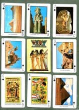 Collectible playing cards. souvenir deck scene of Egypt