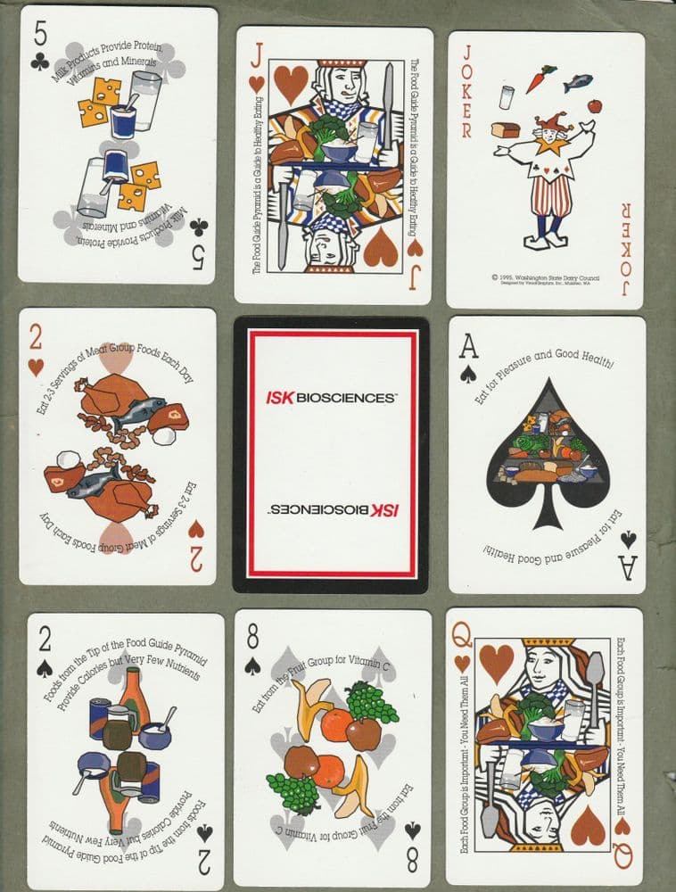 Collectible playing cards Washington State Dairy Council