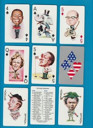 Collectible political Non-standard playing cards Politicards 1971 Nixon