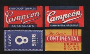 Collectible Razor Blade Wrappers Lamette da barba Rasierklinge   #335