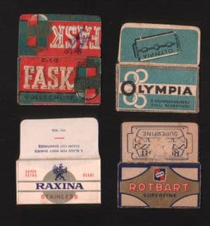 Collectible Razor Blade Wrappers Lamette da barba Rasierklinge   #442