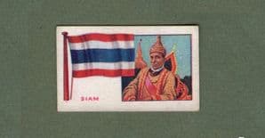 Collectible SIAM Thailand old 1930 Cigarette type trade card RARE flag of Siam #004