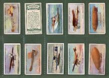 Collectible Tobacco cigarette cards Aviation, Airship, Biplane,