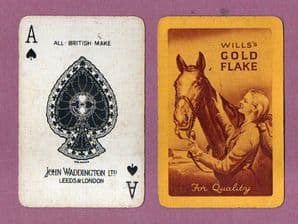 Collectible vintage Advertising playing cards. Will's Gold Flake cigarettes,