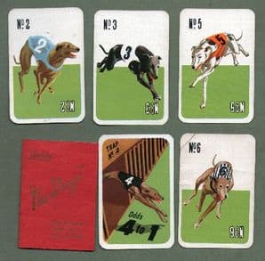 Collectible Vintage cards game greyhound racing