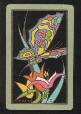 Collectible Vintage Narrow named playing cards. Papillon. Butterfly