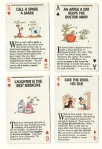 Collectible Vintage Non-standard playing cards. Proverbs,