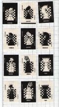 Complete set matchbox labels Game of CHESS scarce #371