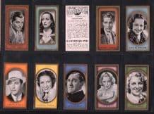 Film Favourites Cigarette cards set of cinema stars