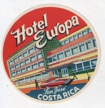 Hotel label luggage Costa Rica  Eurpa Hotel #850