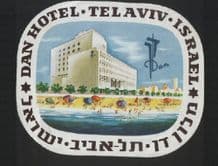 Hotel label luggage labels baggage ISRAEL very RARE #20